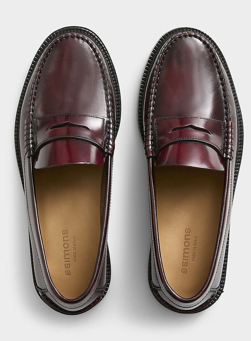 Smooth Leather Penny Loafers Men