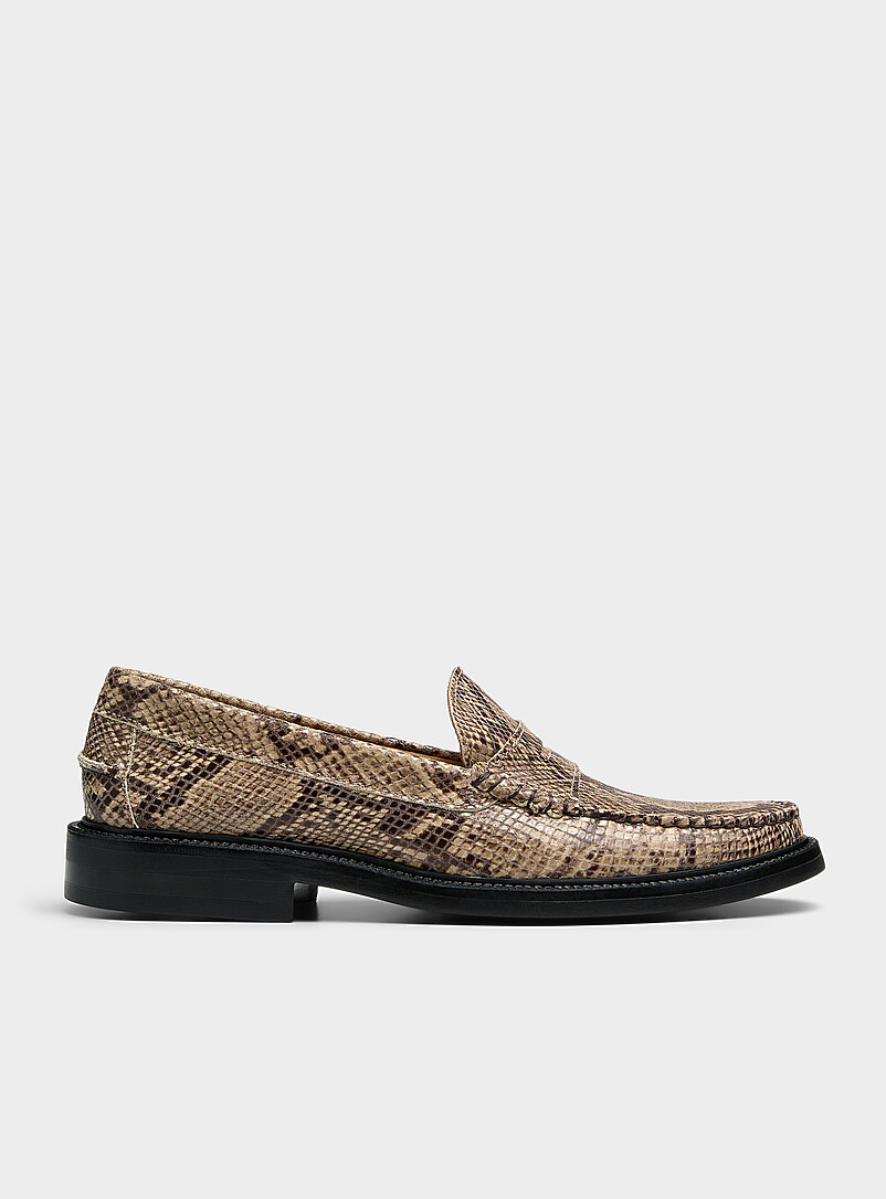 Snakeskin penny loafers Men product image (primary)