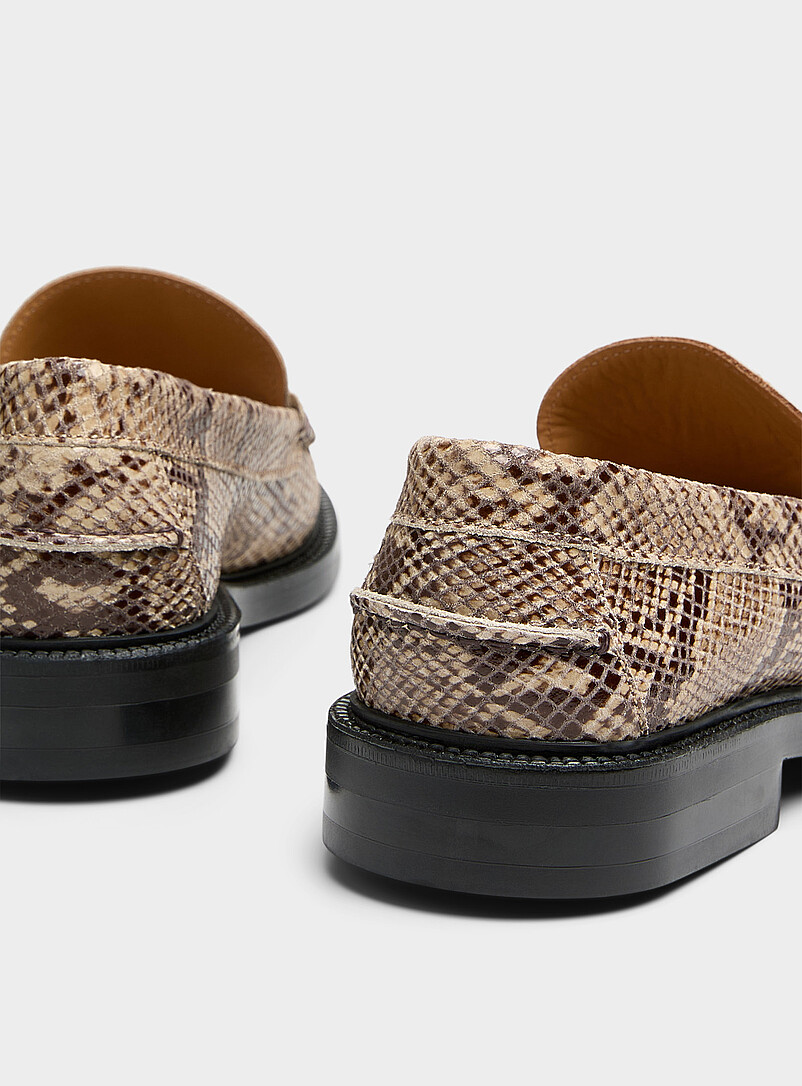 Snakeskin penny loafers Men product image 2