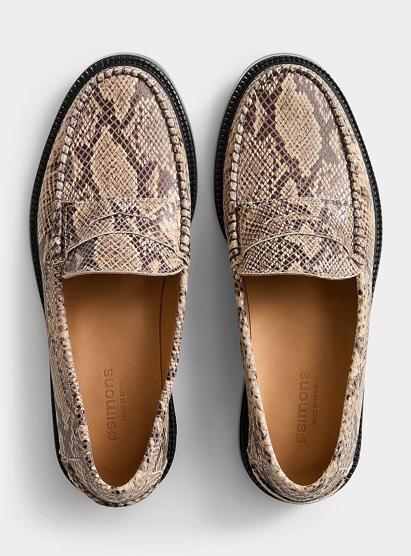 Snakeskin penny loafers Men product image 3