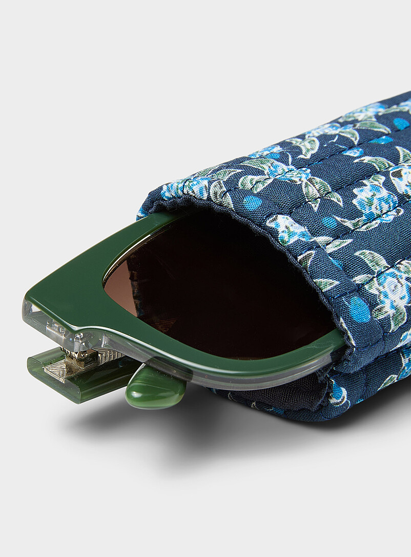 La P'tite Cachotti&egrave;re: L'&eacute;tui &agrave; lunettes matelass&eacute; Vert bouteille - Sapin pour femme