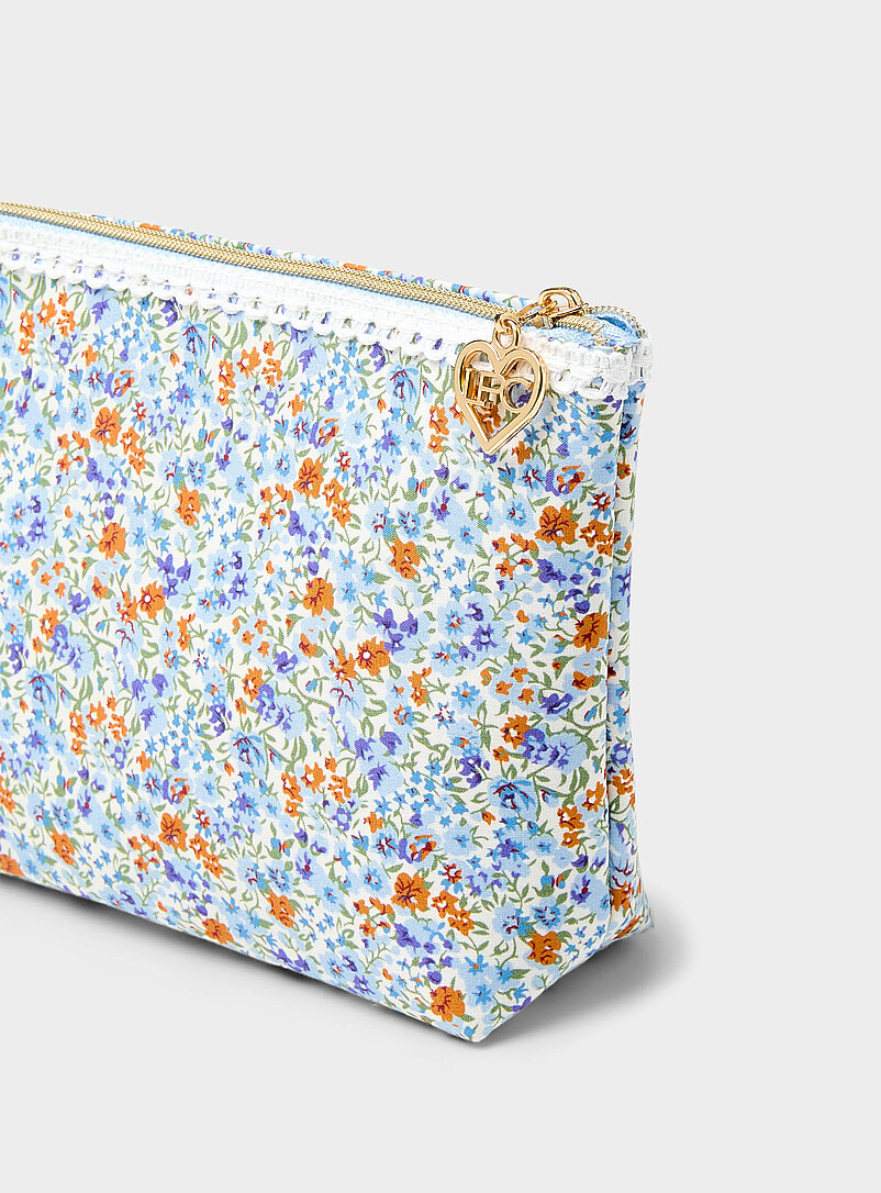 La P'tite Cachotti&egrave;re: Le minipochette zipp&eacute;e douces fleurs Rouge &agrave; motifs pour femme