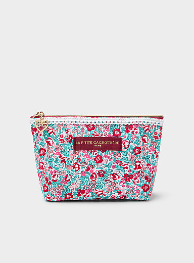 La P'tite Cachotti&egrave;re: Le minipochette zipp&eacute;e douces fleurs Rouge &agrave; motifs pour femme