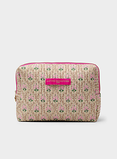 Sweet flower quilted XL cosmetics case