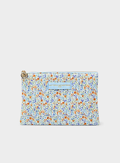 La P'tite Cachotti&egrave;re: La pochette velout&eacute;e matelass&eacute;e Rouge &agrave; motifs pour femme