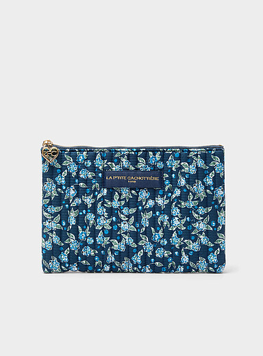 La P'tite Cachotti&egrave;re: La pochette velout&eacute;e matelass&eacute;e Rouge &agrave; motifs pour femme