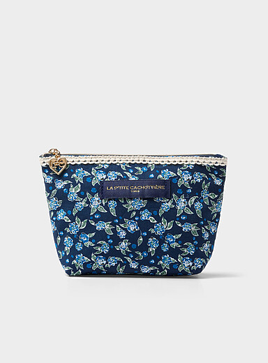 Sweet flower zipped mini pouch