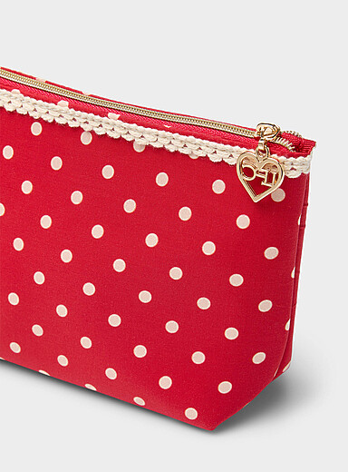 Sweet flower zipped mini pouch