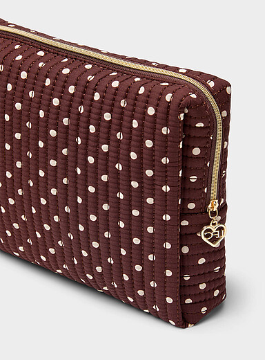Sweet flower quilted XL cosmetics case