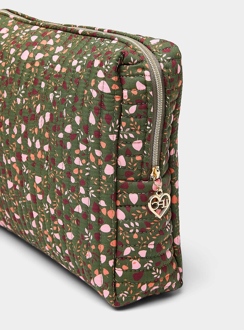 Sweet flower quilted XL cosmetics case product image 2