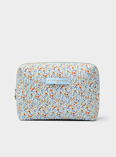 Sweet flower quilted XL cosmetics case