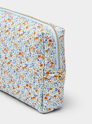 Sweet flower quilted XL cosmetics case