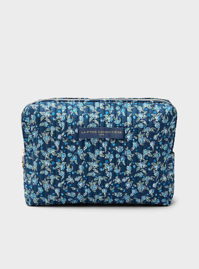 Sweet Flower Quilted Xl Cosmetics Case