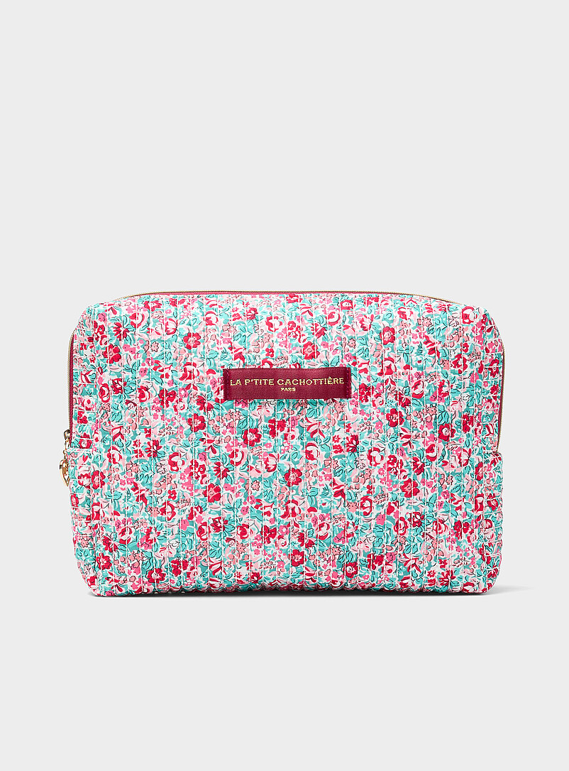 Sweet Flower Quilted Xl Cosmetics Case