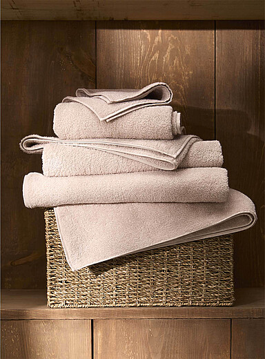Teddy bear bouclé towels