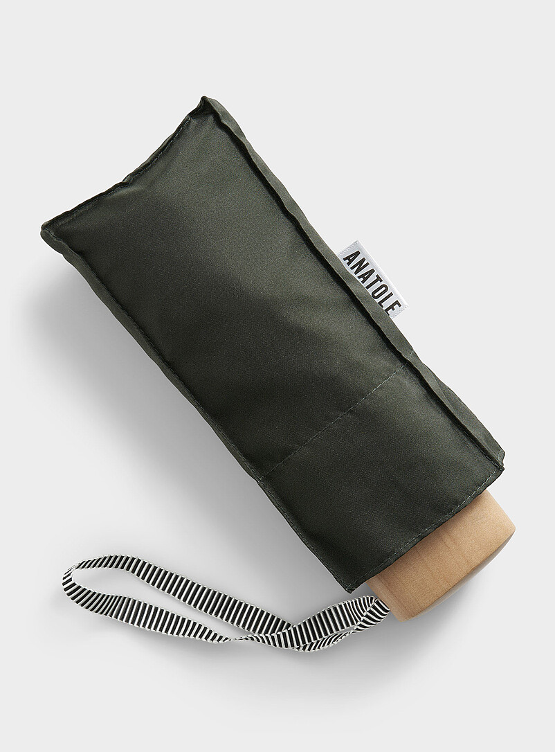 ANATOLE Khaki/Sage/Olive Compact solid umbrella for women