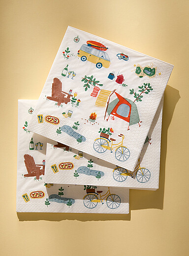 Adventures paper napkins 16.5 x 16.5&nbsp;cm. Pack of 25.