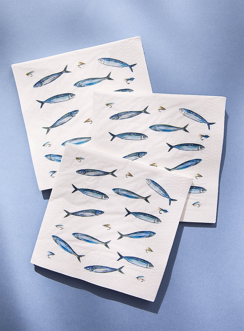 Sardine Paper Napkins 16.5 X 16.5 Cm. Pack Of 25.