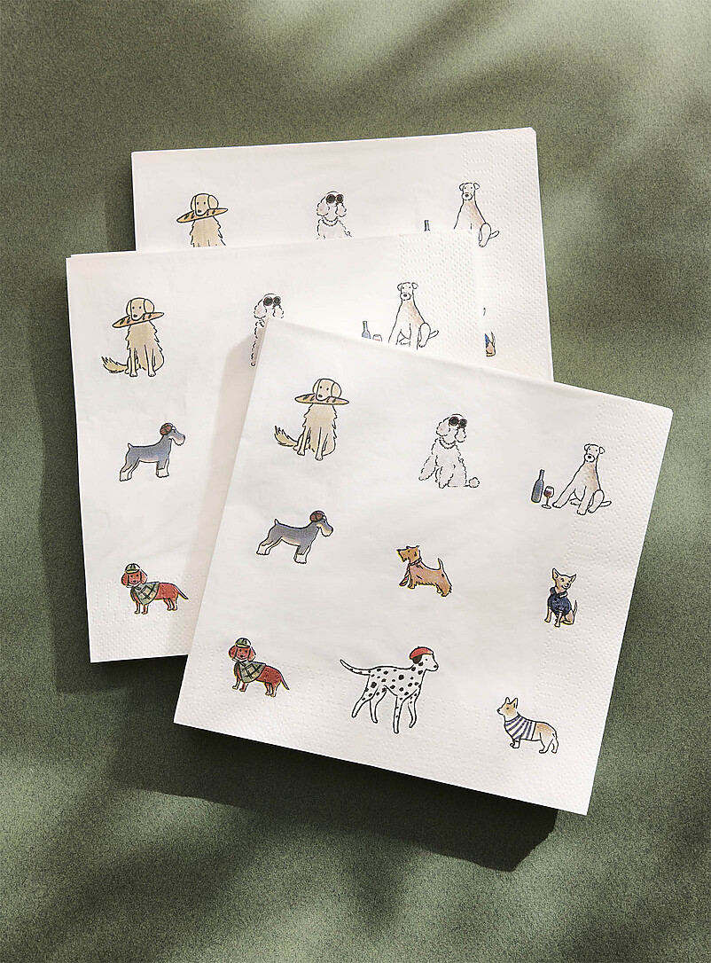 Sweet dog life paper napkins 16.5 x 16.5 cm. Pack of 25. product image (primary)