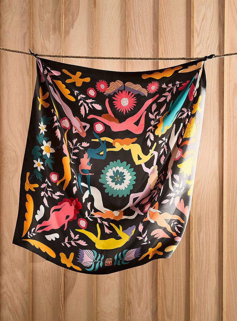 Large colourful pure silk scarf | Dora Nola | | Simons