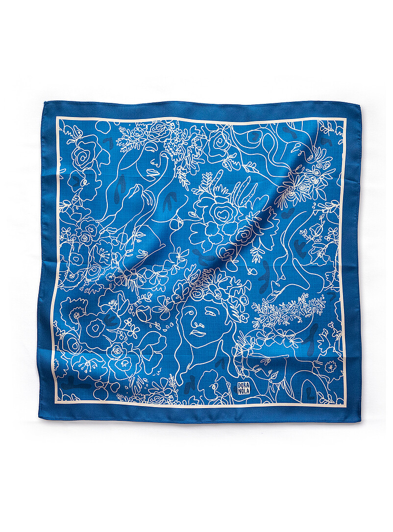 Foulard En Soie Pure Vintage Années 80 - Modèle Loredano 1073, 78x80 Cm, Multicolore