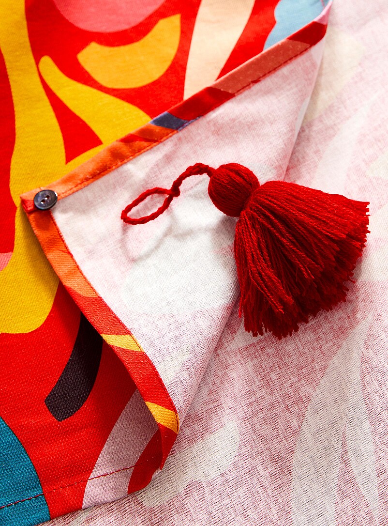 Dora Nola: La nappe color&eacute;e &agrave; pampilles &Eacute;cru &agrave; motifs