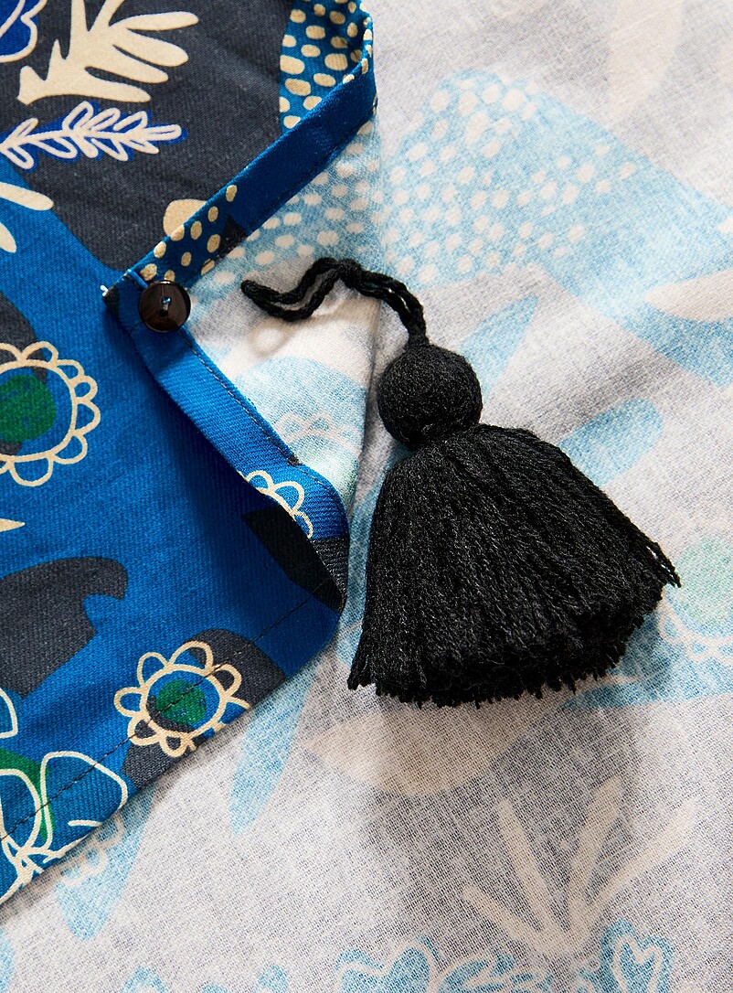 Dora Nola: La nappe color&eacute;e &agrave; pampilles &Eacute;cru &agrave; motifs