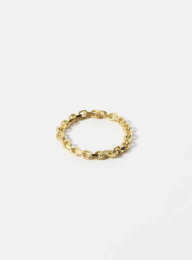 La bague fine cha&icirc;ne or
