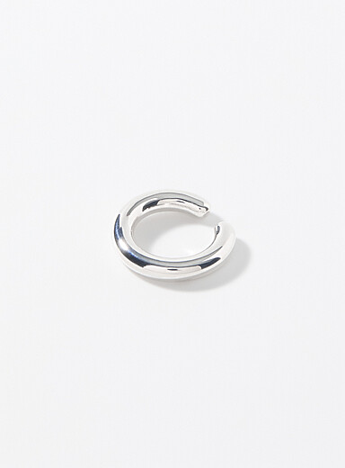 Minimalist silver ear cuff
