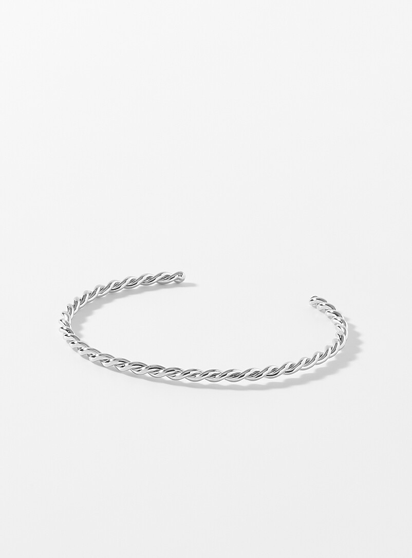 Twisted Openwork Silver Bracelet