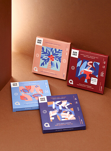 L'ensemble chocolat&eacute; Voyage 4 tablettes