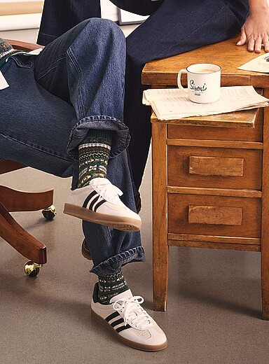 Simons Patterned Grey 1840 wool socks <b>Our History, Our Heritage Collection</b> Unisex for women