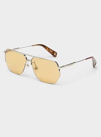 Les lunettes de soleil aviateur verres jaunes