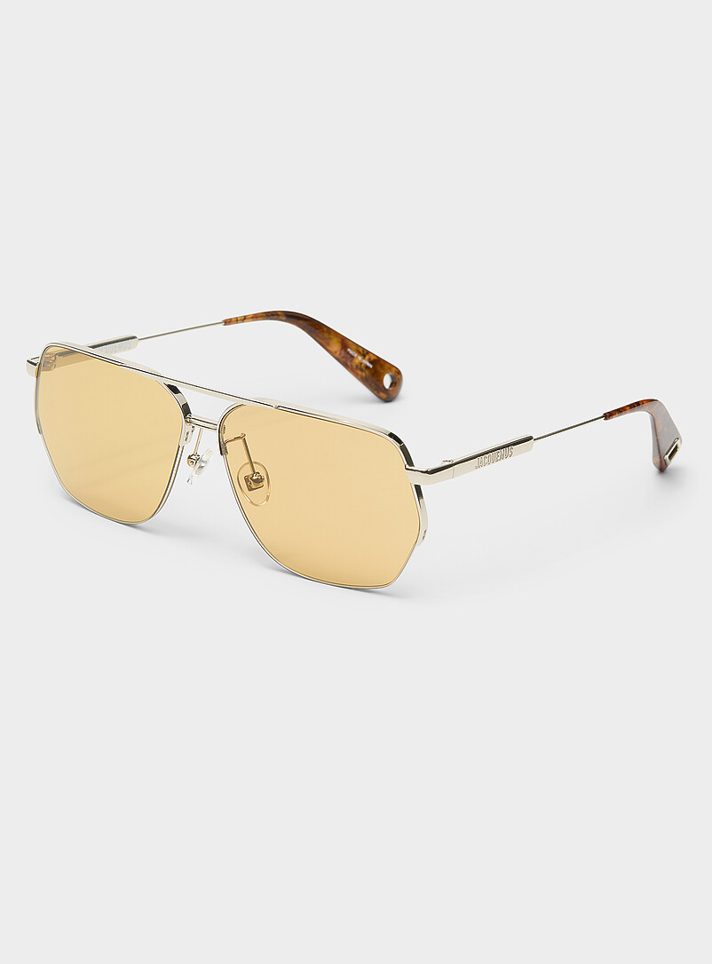 Yellow lens aviator sunglasses product image (primary)