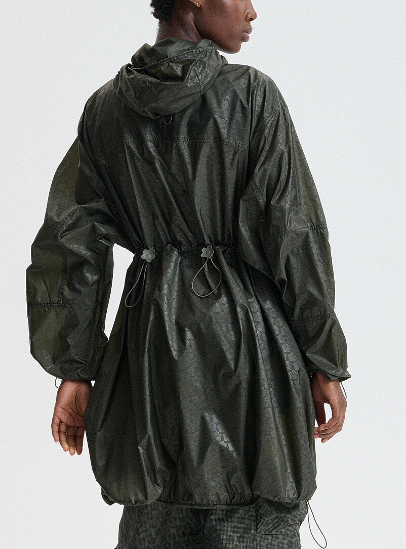 Cecilie Bahnsen Mossy Green Emma long canvas windbreaker <b>Cecilie Bahnsen x The North Face</b> for women