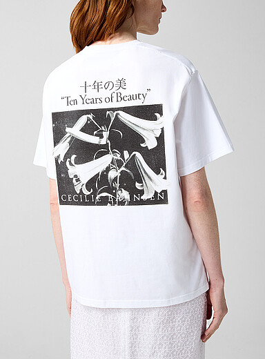 Cecilie Bahnsen: Le t-shirt imprim&eacute; Dorothy Blanc pour femme