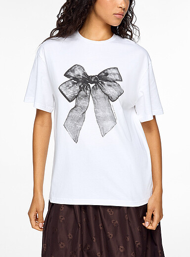 Cecilie Bahnsen White Dorothy knotted T-shirt for women