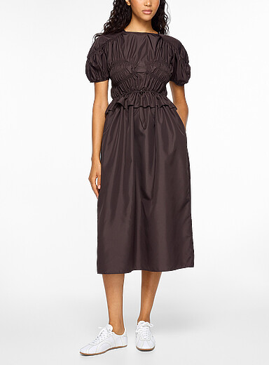 Cecilie Bahnsen Chocolate/Espresso Betsy midi dress for women