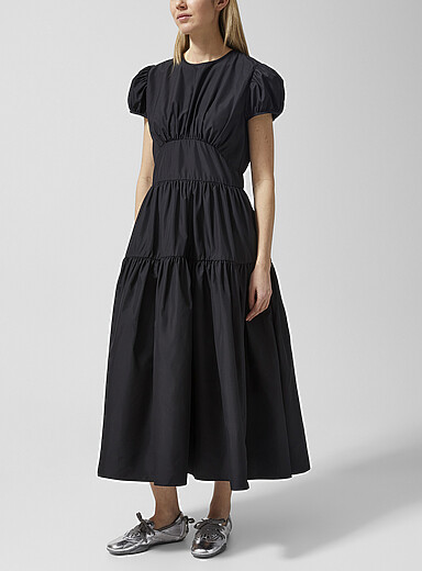 Cecilie Bahnsen Black Cilia crinkled dress for women