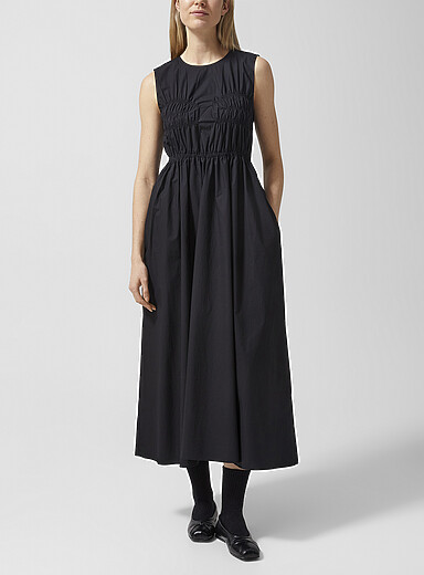 Cecilie Bahnsen Black Christy poplin dress for women
