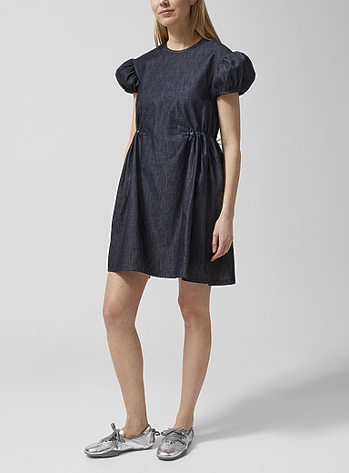 Cecilie Bahnsen: La minirobe en denim Camma Bleu fonc&eacute; - Indigo pour femme