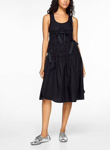 Cecilie Bahnsen: La robe midi Faye Noir pour femme