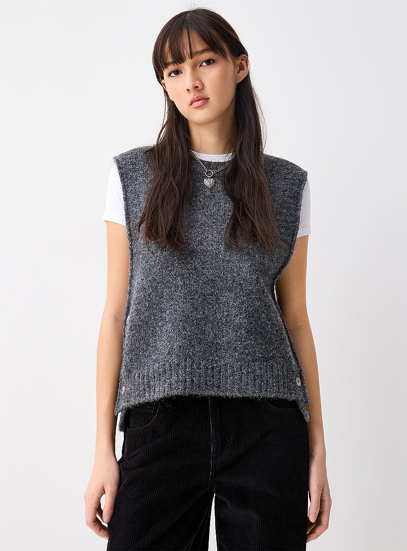 Side buttons sweater vest | Twik | Sweater Vests & Camis | Simons