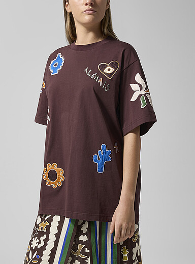 Sirocco embroidered shapes loose T-shirt