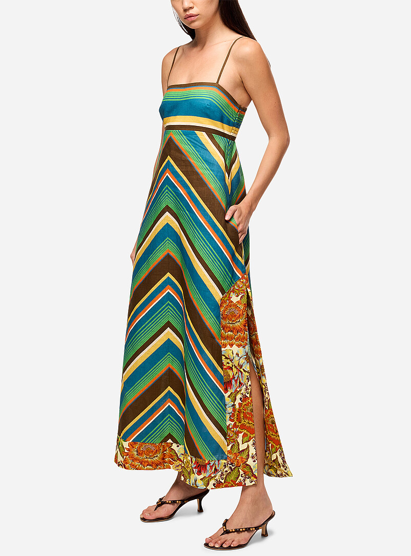 Charlie colourful chevron pattern maxi dress product image (primary)