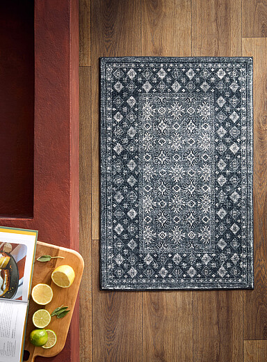 Simons Maison: Le tapis style persan bleu de nuit Voir nos formats offerts Ardoise