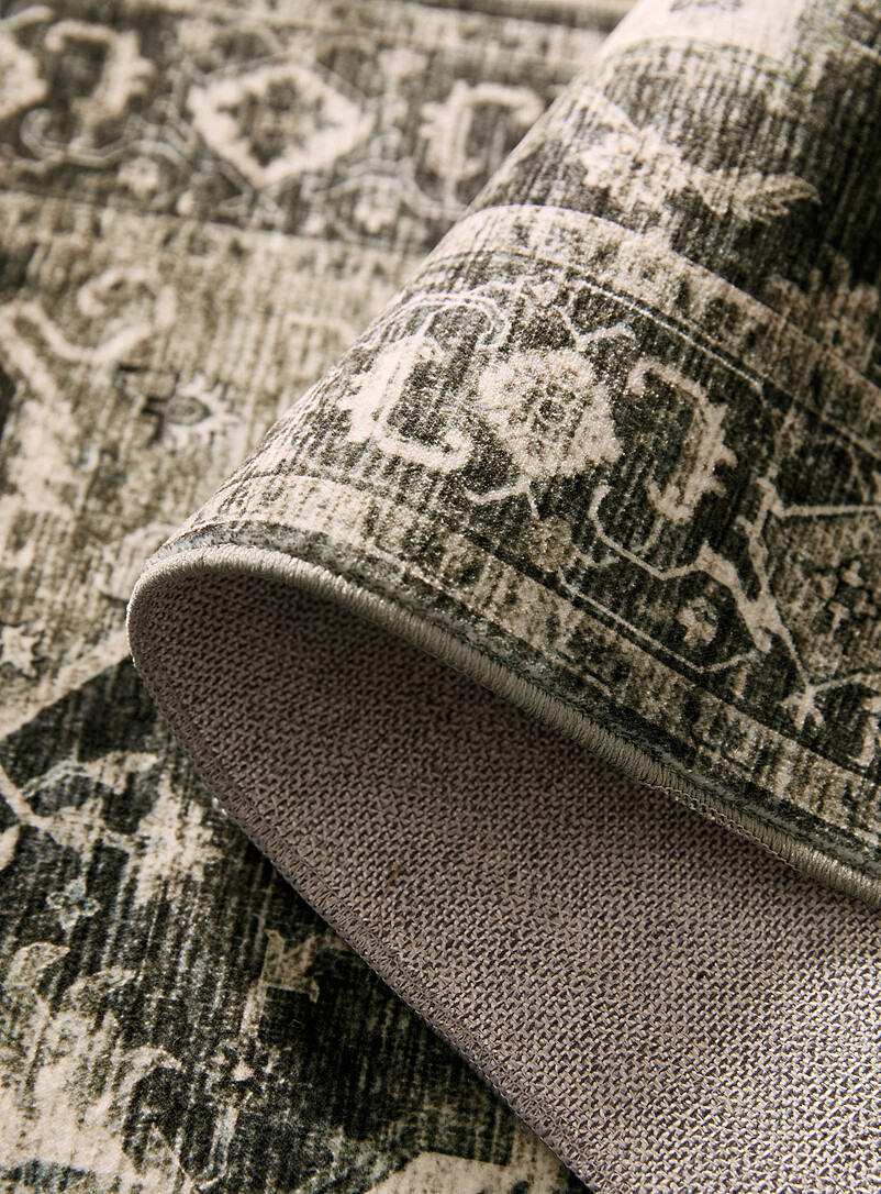 Grey and green Persian-style hallway rug 75 x 245 cm product image 2