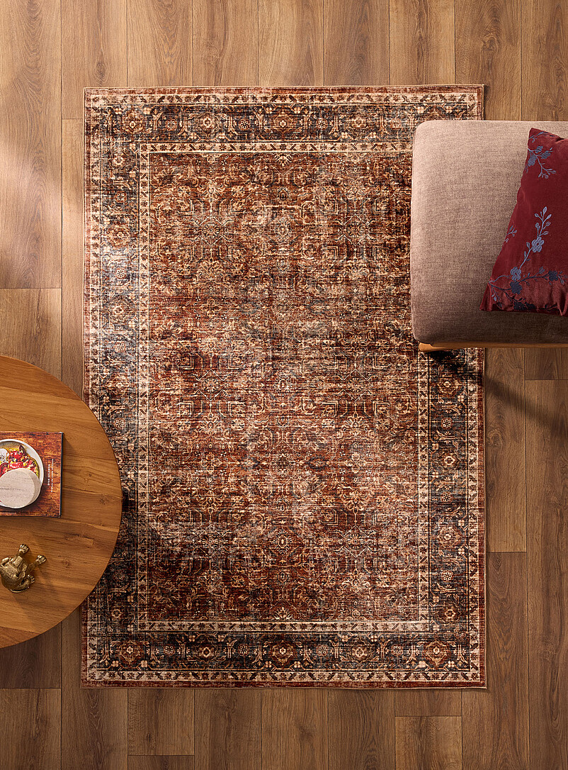 Brown and burnt orange Persian-style rug 120 x 180 cm product image (primary)