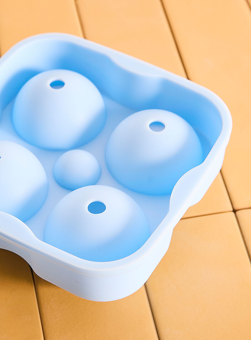 Simons Maison: Le moule &agrave; gla&ccedil;ons sph&eacute;riques silicone Bleu
