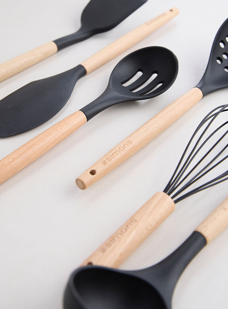 Wood and silicone kitchen utensils 6-piece set product image 2